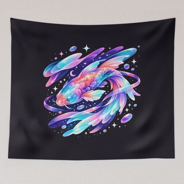 Item preview, Celestial Cosmic Koi Fish Aesthetic Pastel Goth Celestial Art designed and sold by MCV-Designs.