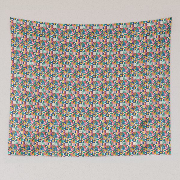 Item preview, Patrón geométrico retro y colorido designed and sold by Bakes Designs.