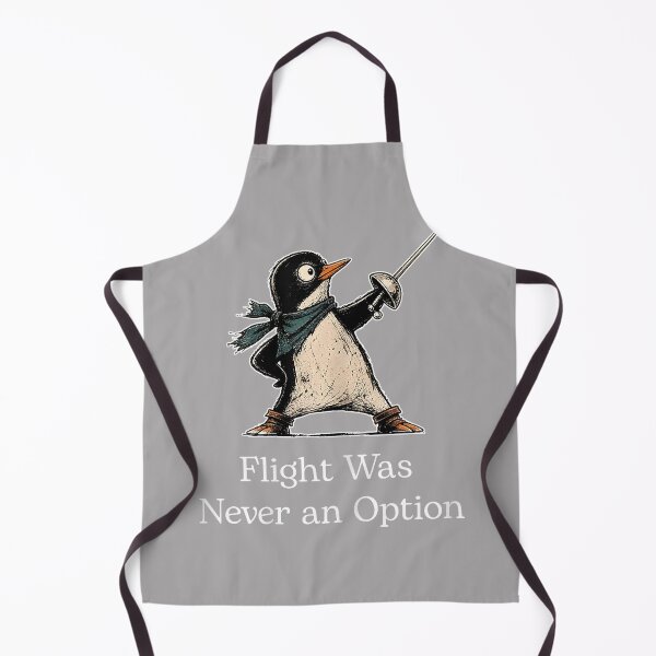 Item preview, Flight was Never an Option Funny Penguin with Sword Funny designed and sold by KathieFaugh.
