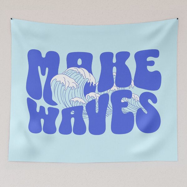 Aperçu de l'œuvre Make Waves Retro Surf créée et vendue par Twosided.