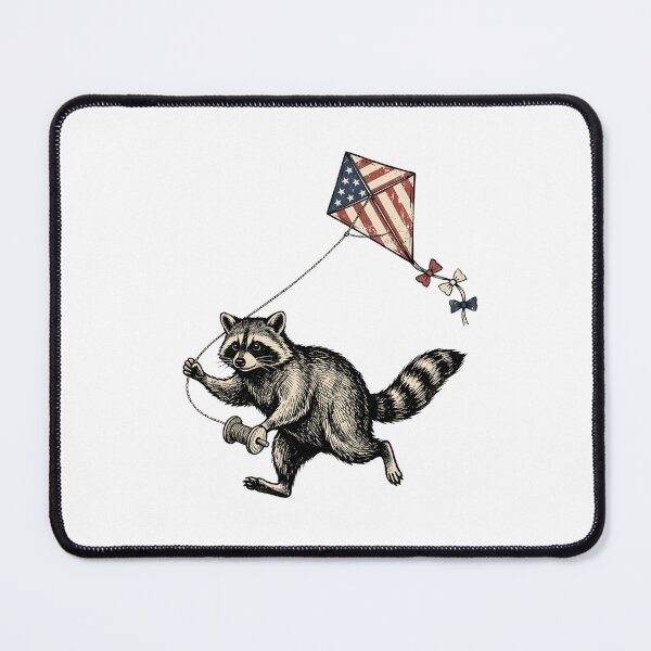 Item preview, Patriotic Kite Raccoon designed and sold by Roy & Tiffany.