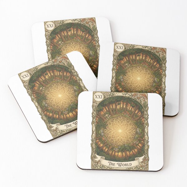 Item preview, The World Mushroom Tarot Card Forest Art designed and sold by SMARTKIT  DESIGNAGENCY.