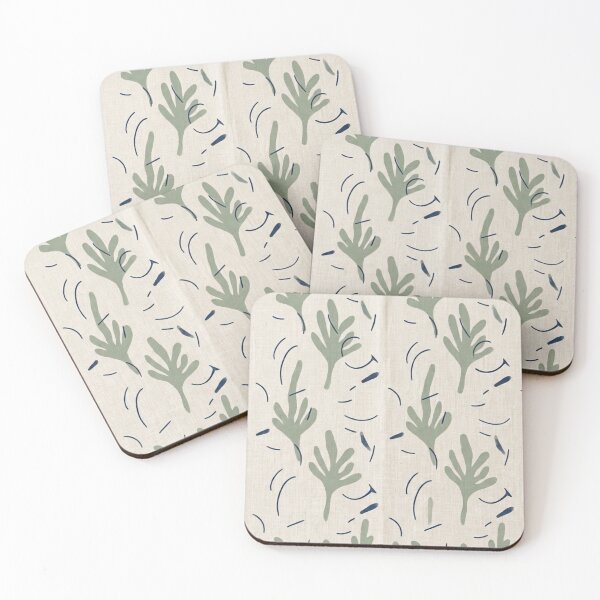 Item preview, Sage Green and Blue Botanical Pattern designed and sold by KomorebiFlora.