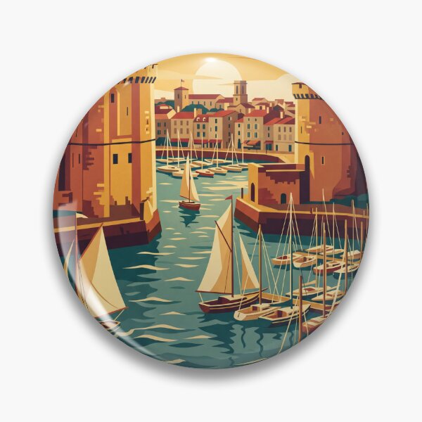 Item preview, La Rochelle France Vintage Travel Poster designed and sold by Bomax121.