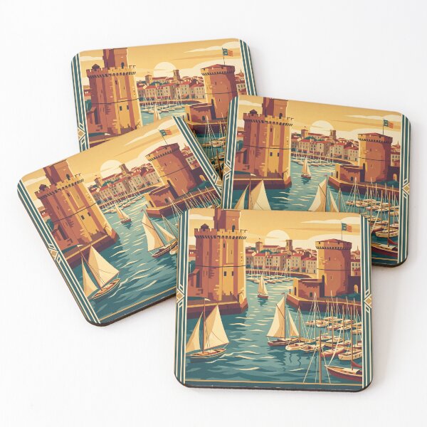 Item preview, La Rochelle France Vintage Travel Poster designed and sold by Bomax121.