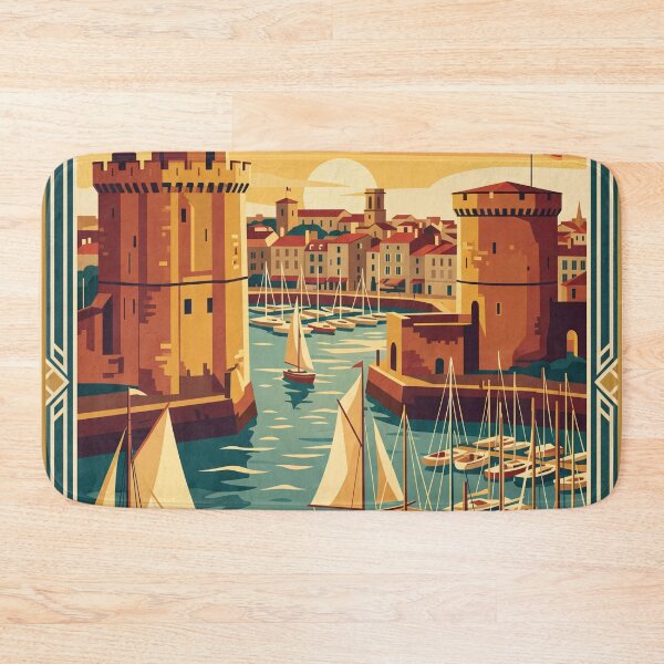 Item preview, La Rochelle France Vintage Travel Poster designed and sold by Bomax121.