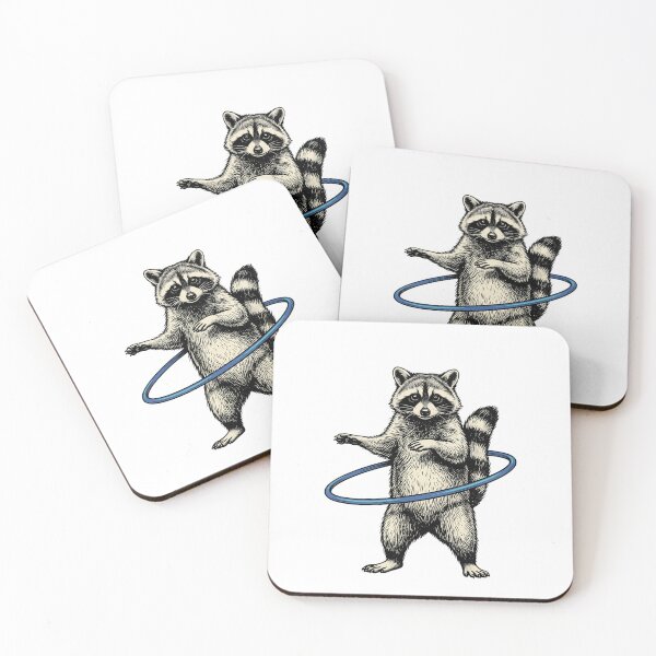 Item preview, Hula Hoop Raccoon designed and sold by Roy & Tiffany.