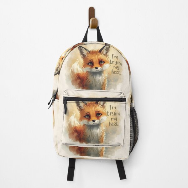 Item preview, Little fox doing his best "I'm trying my best" designed and sold by Art70shop.