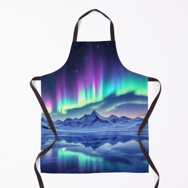 Item preview, Aurora Borealis Over Frozen Mountains – Northern Lights Landscape Wall Art designed and sold by DreamyWallVibes.