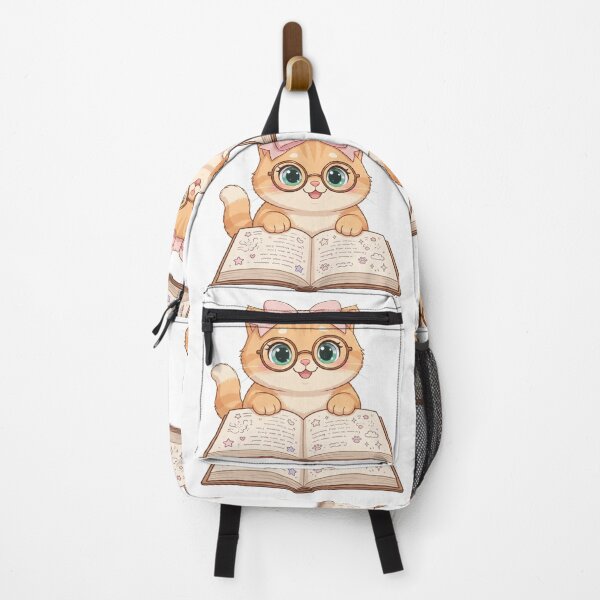 Item preview, Cute Cat Reading Open Book With Glasses designed and sold by Luna's World .