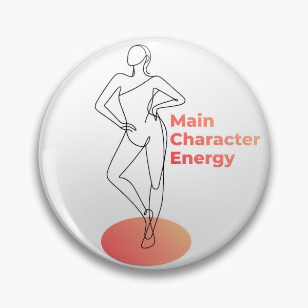 Item preview, Main Character Energy Minimalist One Line Art designed and sold by RunningWhiskers.