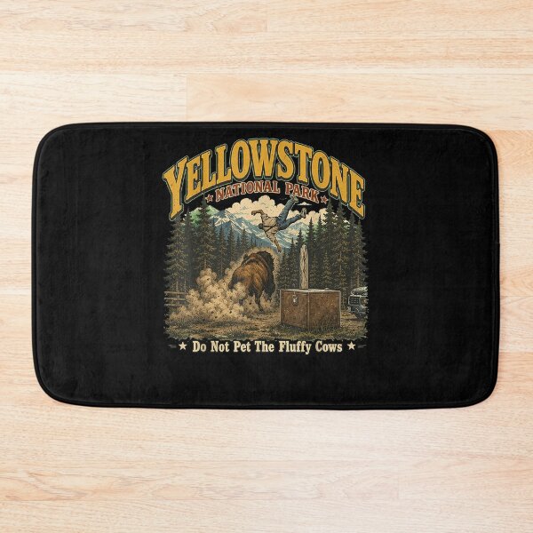 Item preview, Yellowstone National Park Do Not Pet The Fluffy Cows Vintage designed and sold by Juansustait.