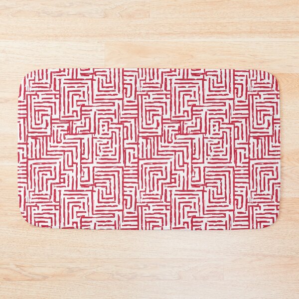 Item preview, Hand Drawn Brushstroke Red Labyrinth Pattern designed and sold by igraphixart.