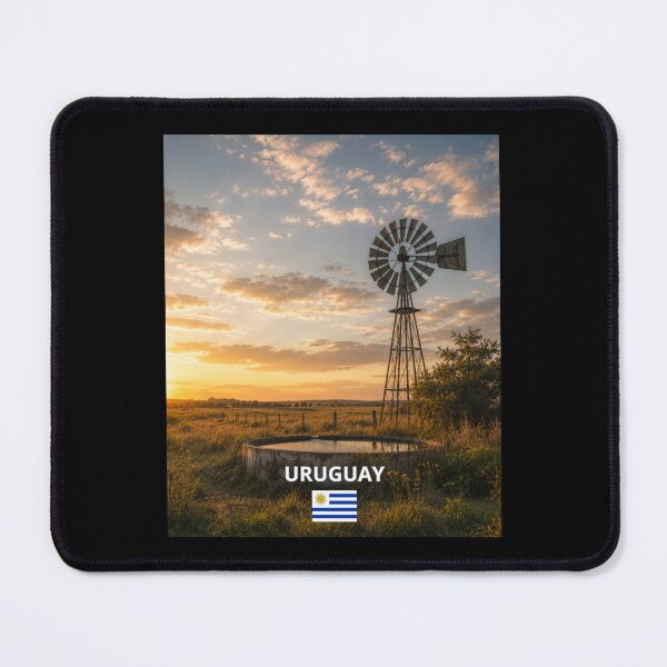 Item preview, Uruguay Rural Windmill Sunset designed and sold by Tienda-Vane.