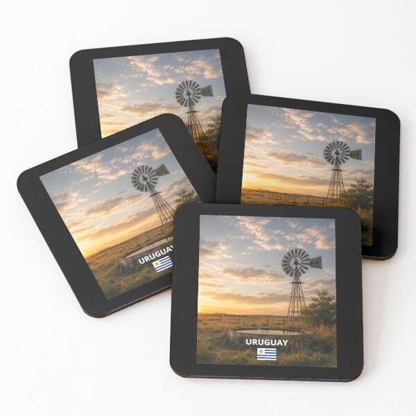 Item preview, Uruguay Rural Windmill Sunset designed and sold by Tienda-Vane.
