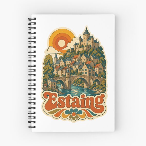 Item preview, Estaing France Travel Souvenir - Retro Illustration designed and sold by VisualArtsOasis.