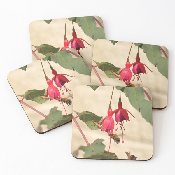 Item preview, Bumble Bee and fuchsia flower designed and sold by Bird22Shot.