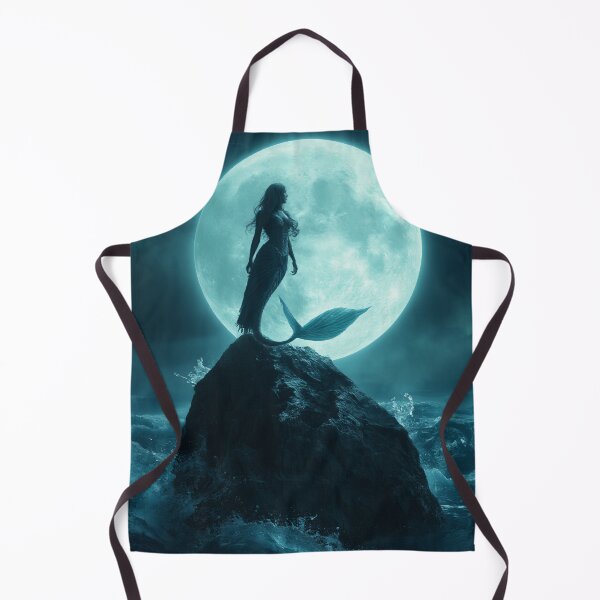 Item preview, Mermaid on a Moonlit Rock Fantasy Ocean Art designed and sold by StudioForge.
