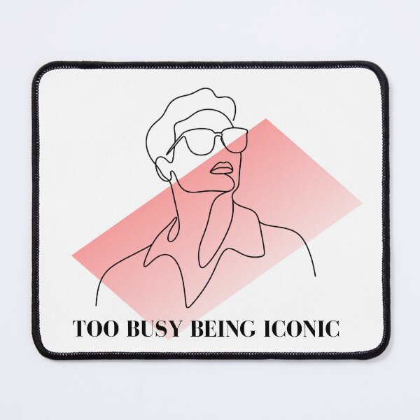 Item preview, Too Busy Being Iconic Line Art Design designed and sold by RunningWhiskers.