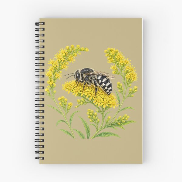 Item preview, Checkered Cuckoo Bee on Goldenrod Nature Study designed and sold by BloomStudio1.