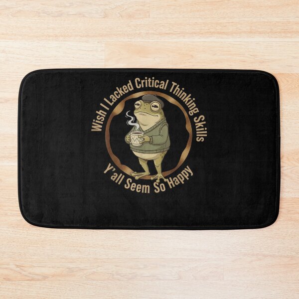 Item preview, Wish I Lacked Critical Thinking Skills Funny Frog Coffee designed and sold by Juansustait.