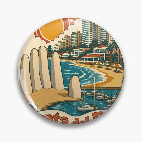 Item preview, Punta del Este Uruguay Travel Souvenir - Retro Illustration designed and sold by VisualArtsOasis.