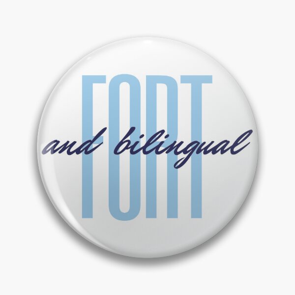 Item preview, Fort and Bilingual | French Language Learner Minimalist Typography Design designed and sold by Trodyglot.