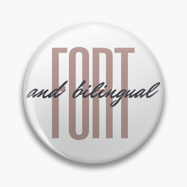 Item preview, Fort and Bilingual | French Language Learner Minimalist Typography Design designed and sold by Trodyglot.