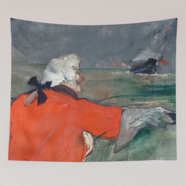 Item preview, Man in Red Coat Aiming Pistol at Sea designed and sold by artofuniverse.