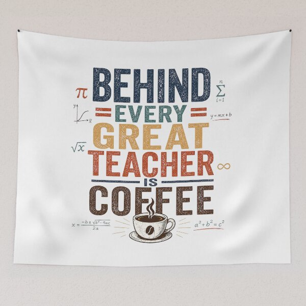 Item preview, Behind Every Great Teacher Is Coffee designed and sold by Alpacatata.