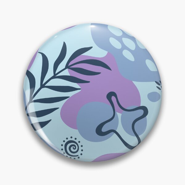 Item preview, Abstract Botanical Background with Organic Shapes and Modern Leaves in Purple and Blue Vector Design designed and sold by Avara-Creative.