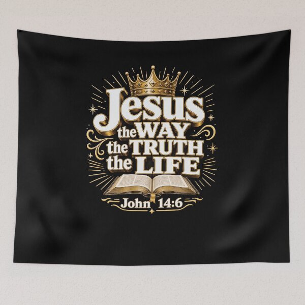 Item preview, Jesus King John 14:6 Christian Scripture designed and sold by snowry.