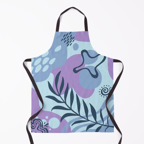 Item preview, Abstract Botanical Background with Organic Shapes and Modern Leaves in Purple and Blue Vector Design designed and sold by Avara-Creative.
