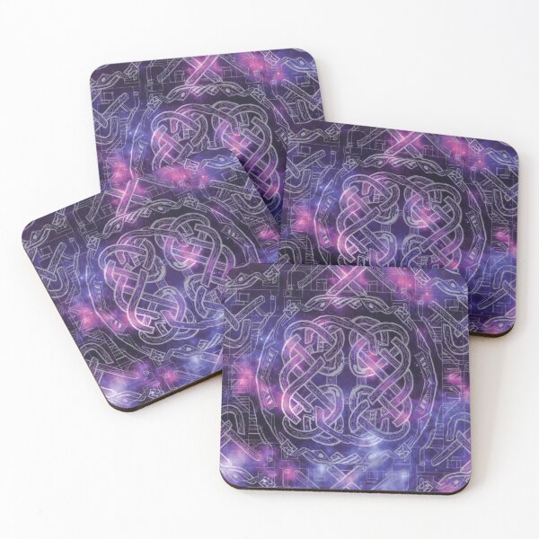 Item preview, Purple Cosmic Celtic Knot Mandala designed and sold by IntelliMindDesigns.