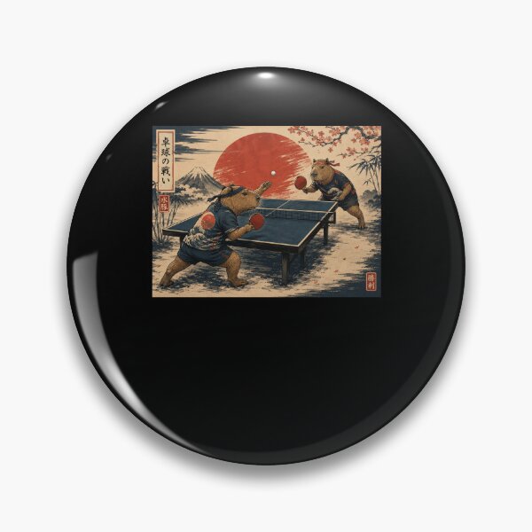Item preview, 卓球の戦い Capybara Ping Pong Japanese Art designed and sold by snowry.