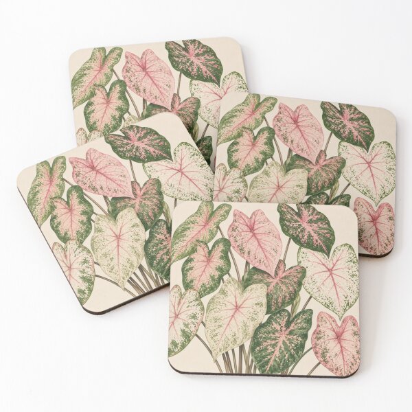 Item preview, Pink Caladium Leaves Botanical Illustration designed and sold by Mikena1996.