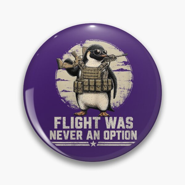 Item preview, Flight was Never an Option Funny Penguin with Sword Funny designed and sold by FrankIsabel.
