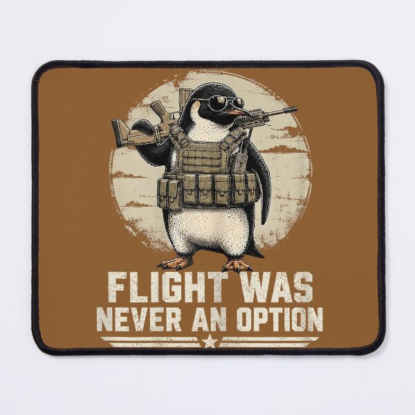 Item preview, Flight was Never an Option Funny Penguin with Sword Funny designed and sold by FrankIsabel.