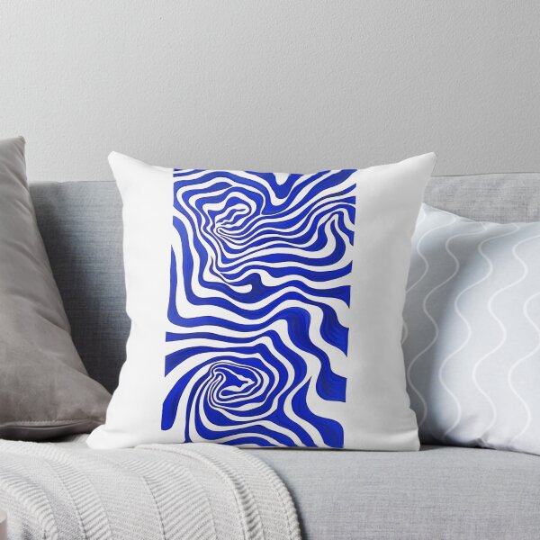 Item preview, Y2K Blue Liquid Swirl - Psychedelic Hypnotic Marble Pattern designed and sold by Kromatik.