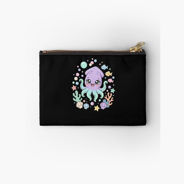 Item preview, Kawaii Squid Cute Aquatic Creatures Pastel Art designed and sold by snowry.