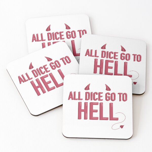 Item preview, All Dice Go To Hell Sticker D&D Tabletop RPG Decal designed and sold by alexmaushaus.