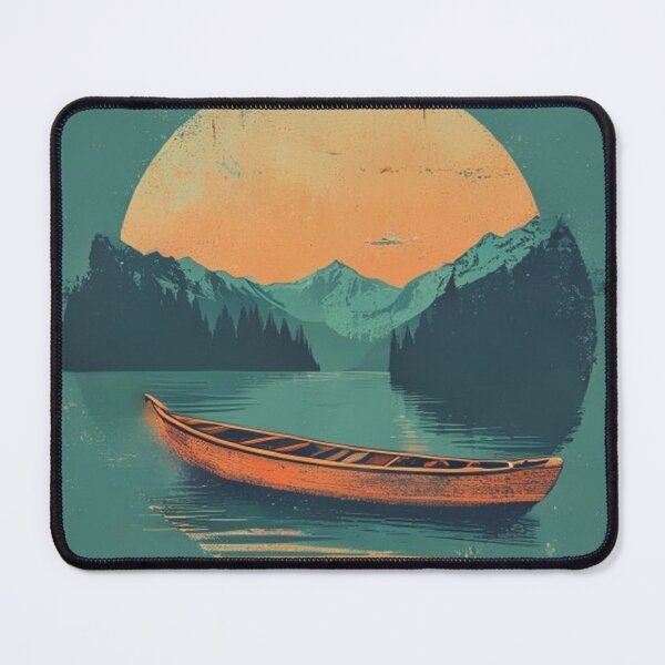 Item preview, Lake Days Vintage Canoe Sunset Design designed and sold by JAEStudio.
