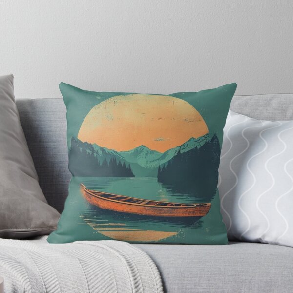 Item preview, Lake Days Vintage Canoe Sunset Design designed and sold by JAEStudio.