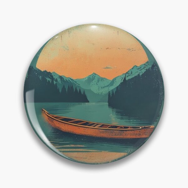 Artikelvorschau, Lake Days Vintage Canoe Sunset Design entworfen und verkauft von JAEStudio.