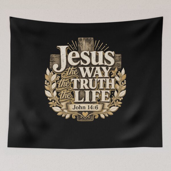 Item preview, Jesus John 14:6 Scripture Verse Christian Faith designed and sold by snowry.