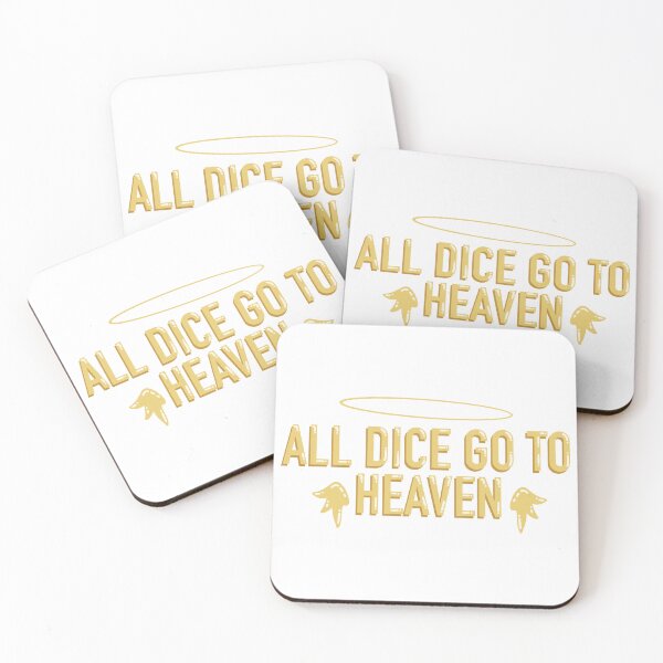 Item preview, All Dice Go To Heaven Sticker D&D Tabletop RPG Decal designed and sold by alexmaushaus.