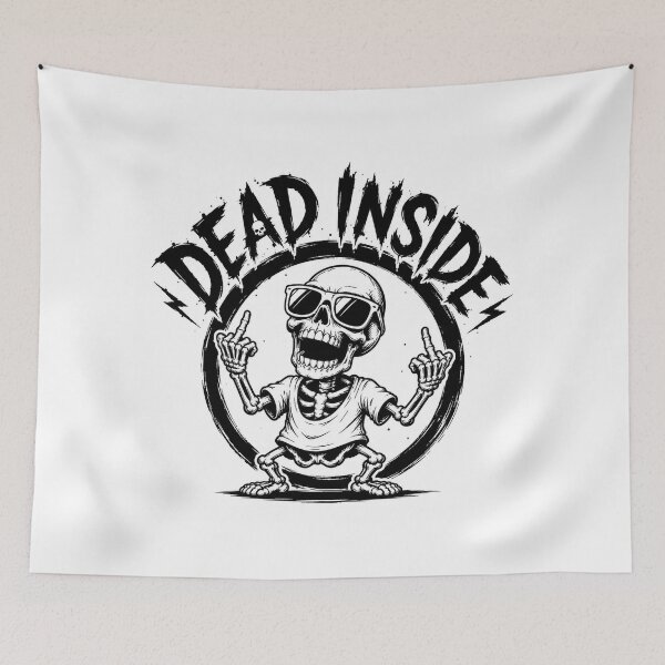 Item preview, dead inside skeleton  designed and sold by Snowflake Company Online Store.