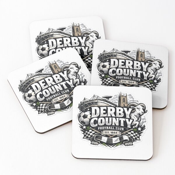 Item preview, Derby County Vintage Football Fan Art | Rams Football Club Established 1884 Supporter Design designed and sold by GarnerSupplyCo.