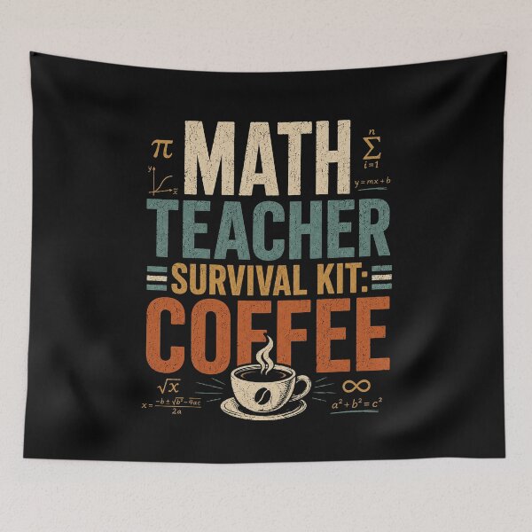Item preview, Math Teacher Survival Kit Coffee designed and sold by Alpacatata.