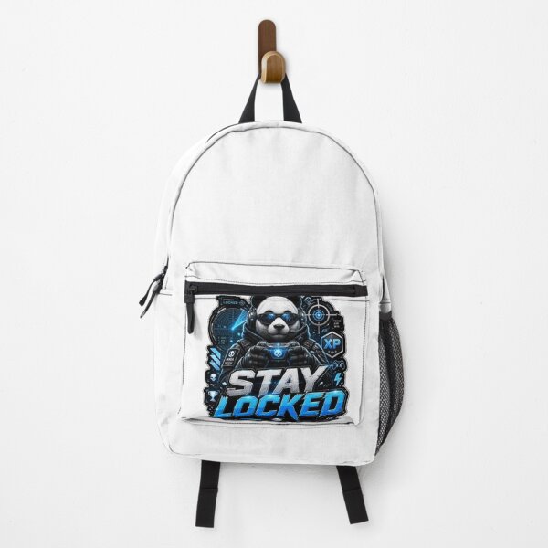 Item preview, STAY LOCKED Panda Gaming Sticker | Neon Cyber Gamer Streetwear Graphic Design designed and sold by Stylestickers55.